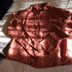 Ann Taylor silk blouse beautiful color paisley